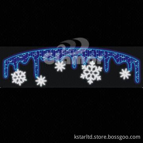 LED Across Street Motif, Sized 300cm x 84cm, with Strong Iron Frame and LED
